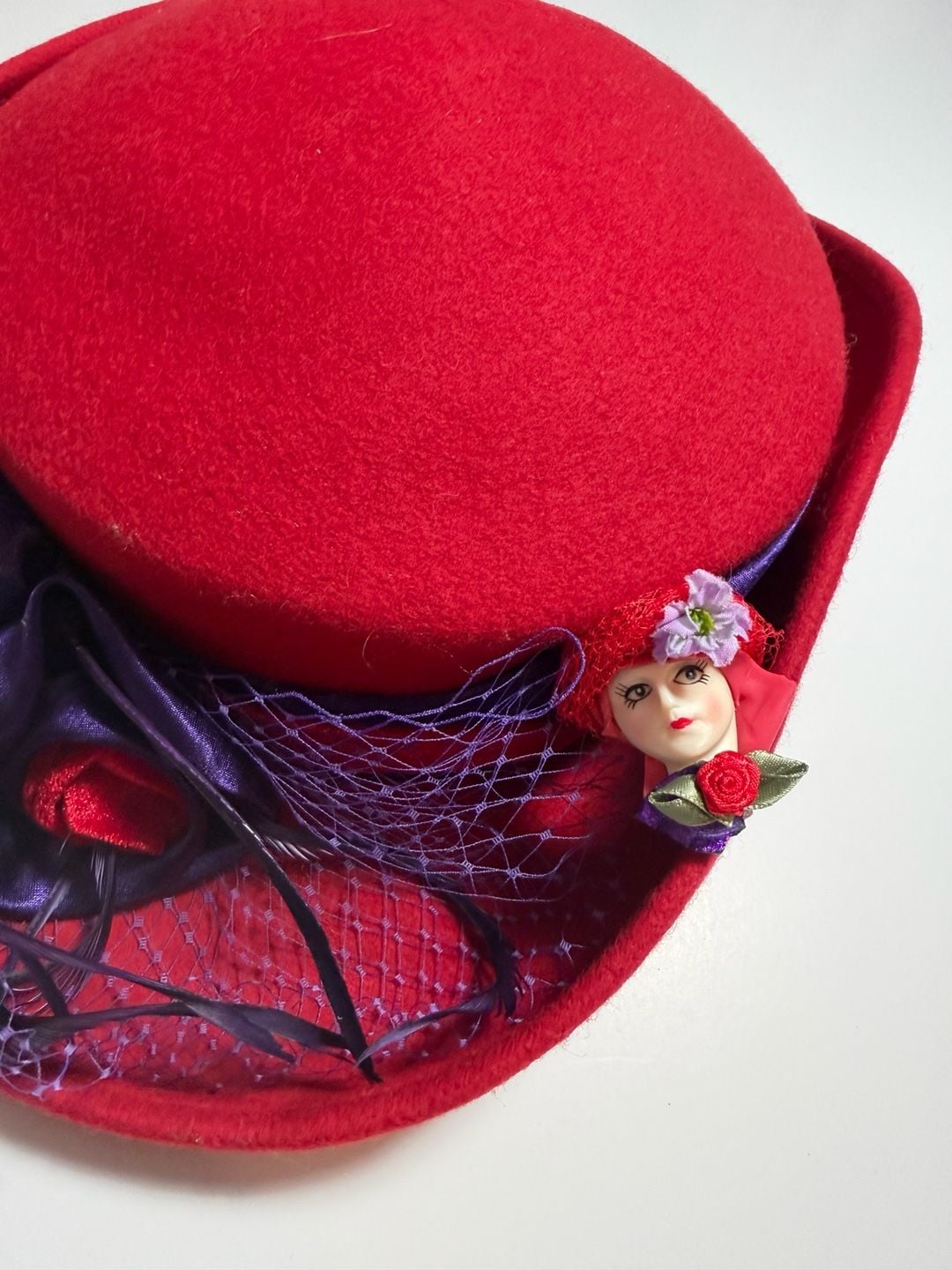 Something Special Wool Felt Hat Red Wool Felt 4