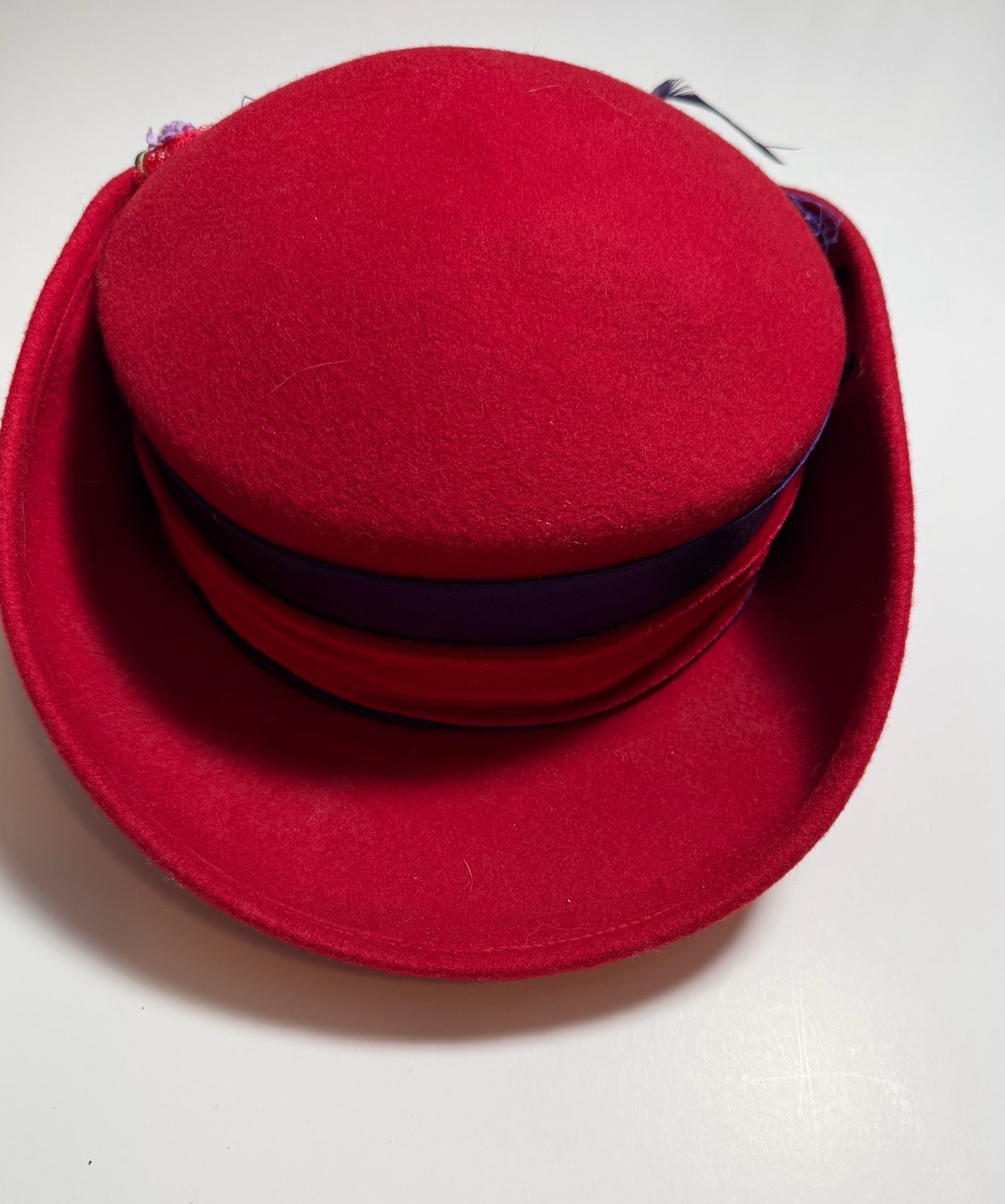 Something Special Wool Felt Hat Red Wool Felt 5