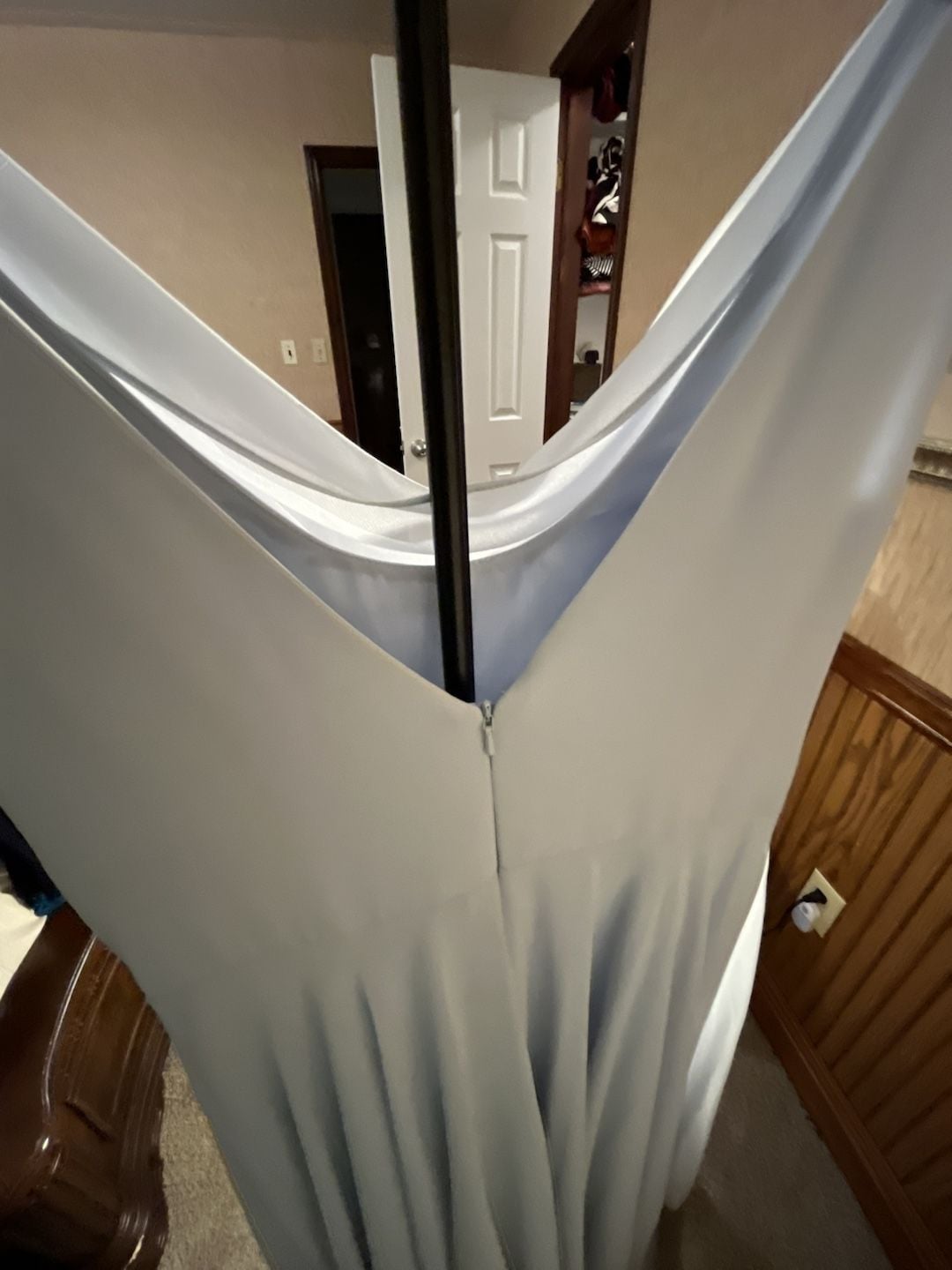 Jenny Yoo Collection Dress Size 10 Light Blue Chiffon Maxi Gown 9