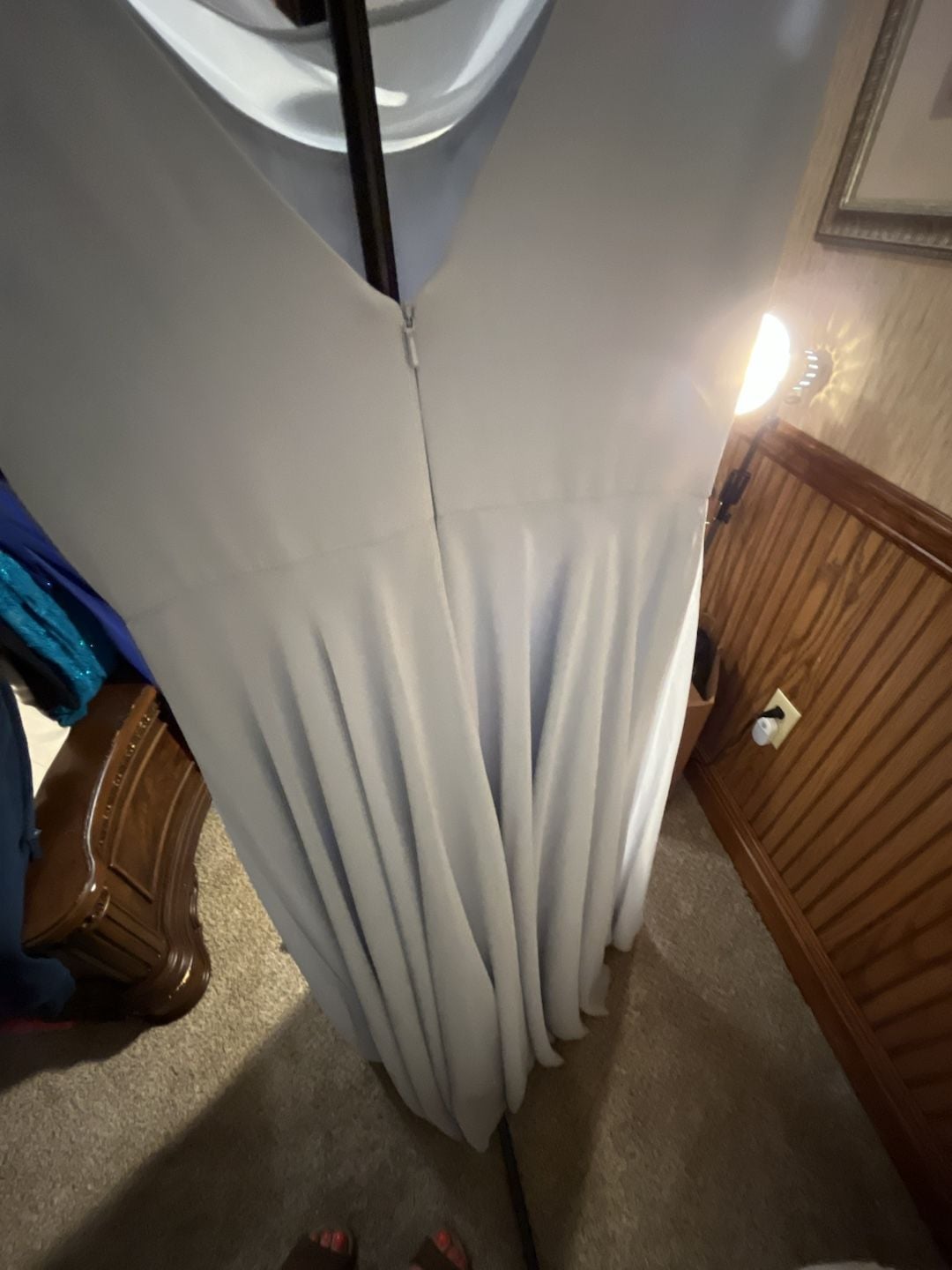 Jenny Yoo Collection Dress Size 10 Light Blue Chiffon Maxi Gown 10