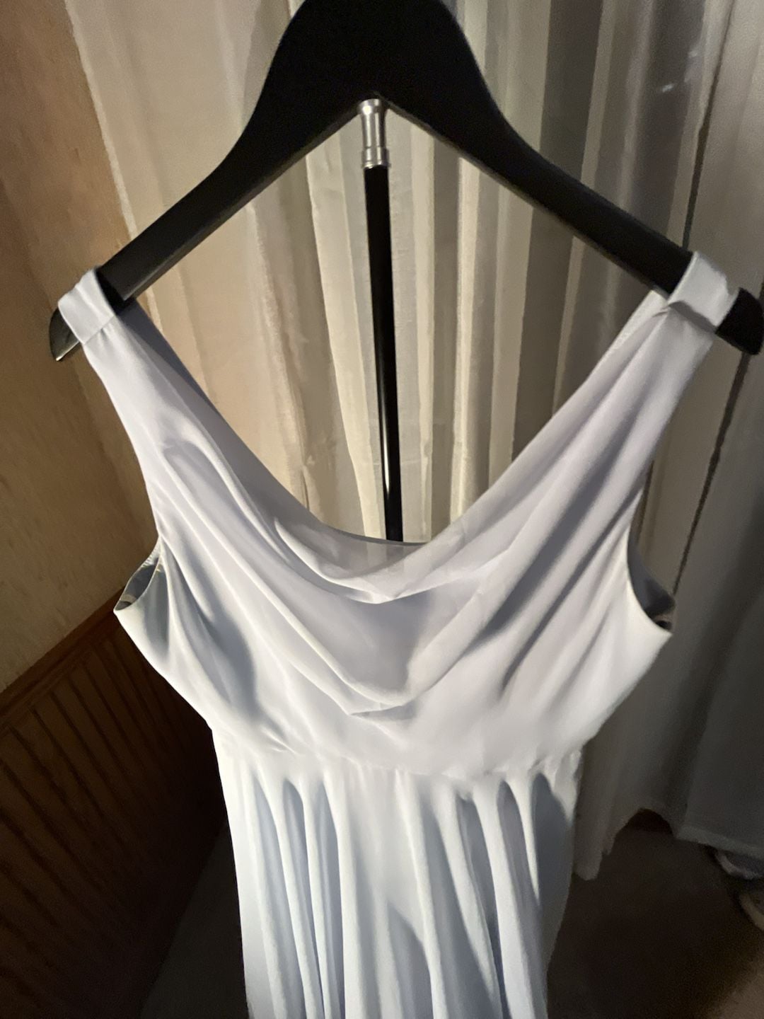 Jenny Yoo Collection Dress Size 10 Light Blue Chiffon Maxi Gown 13
