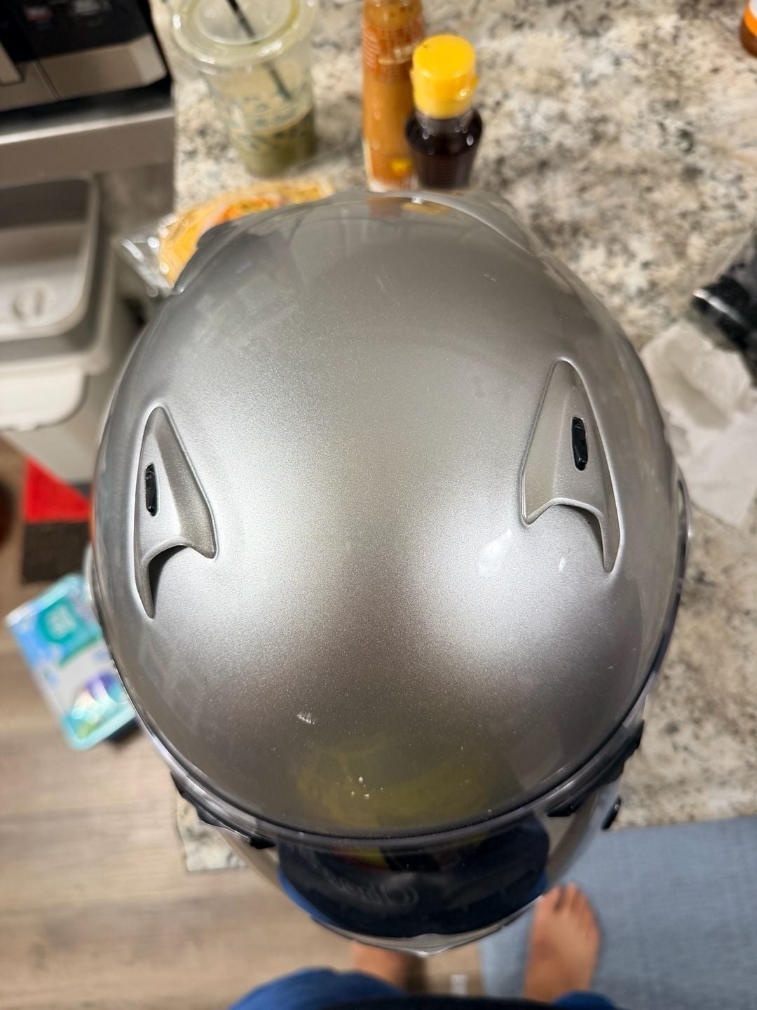 Arai Profile Motorcycle Helmet Metallic Silver Snell DOT 4