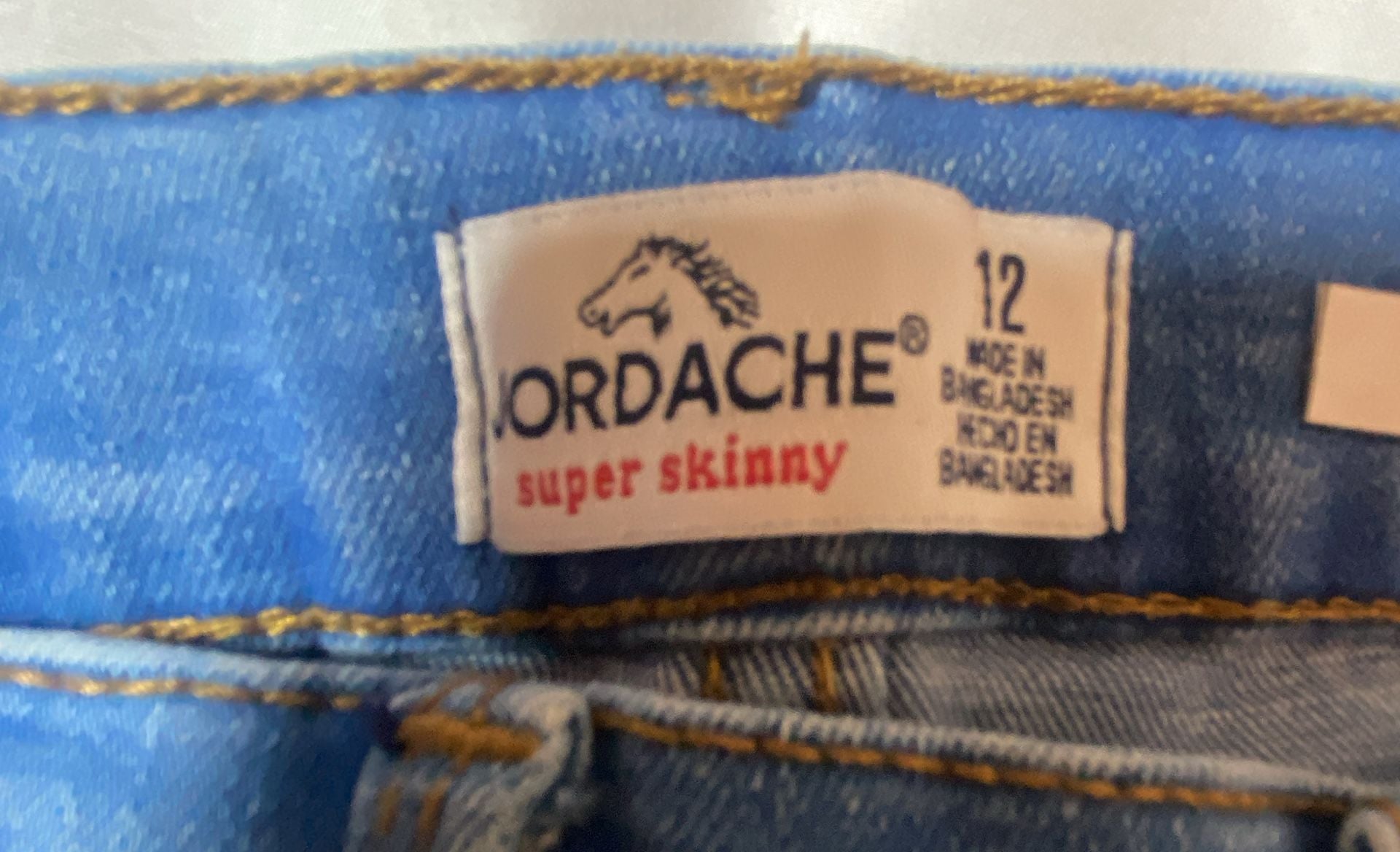 Girls Jordache Super Skinny Jeans Size 12 Blue 7