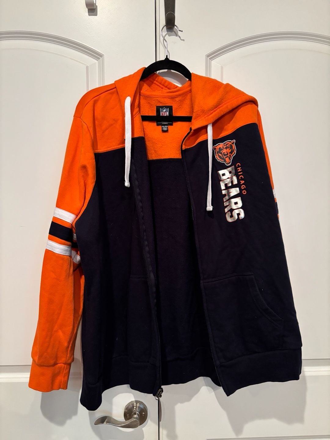 NFL Chicago Bears Full Zip Hoodie Size 5XL/5XG Orange Navy 2