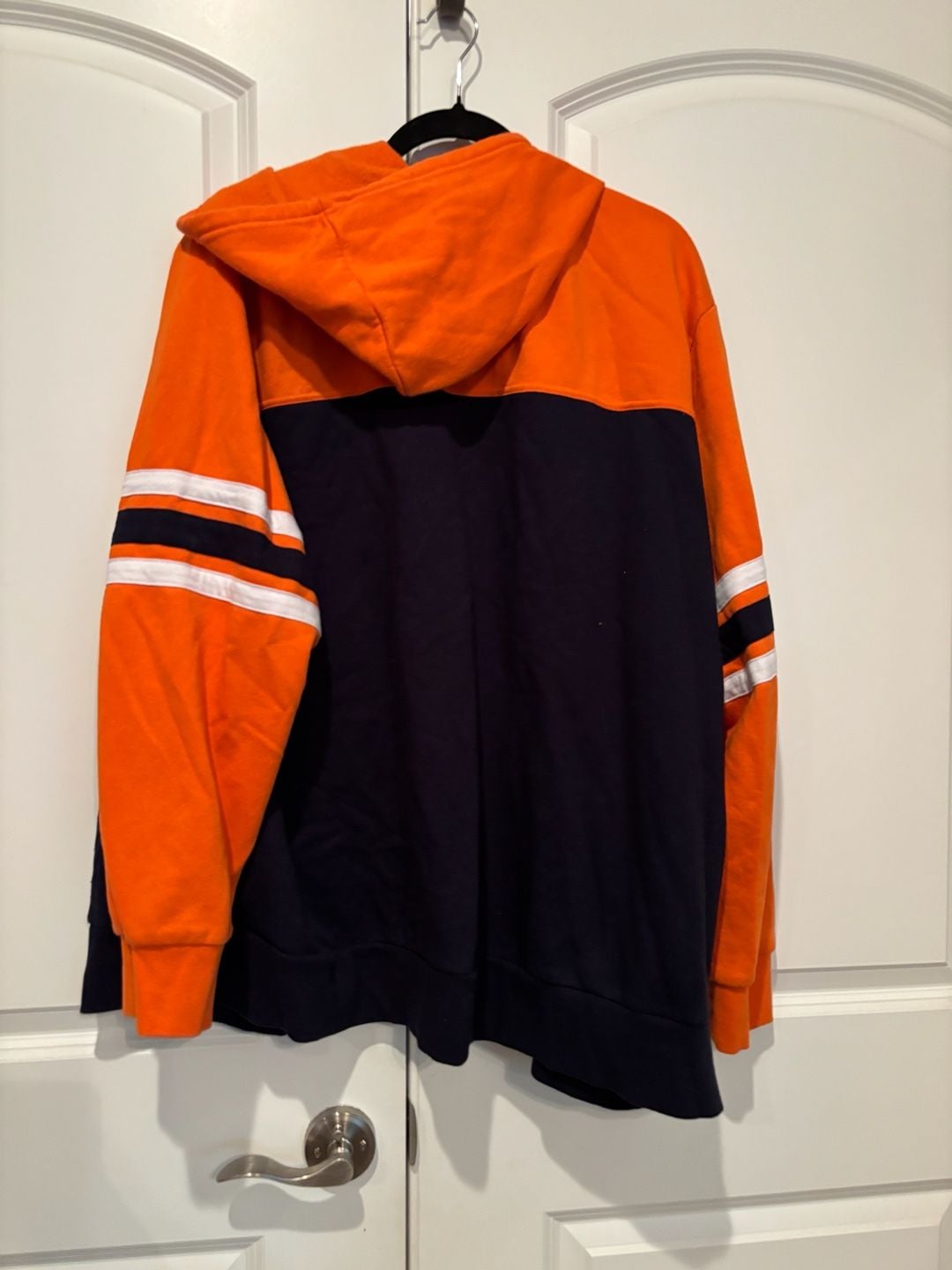 NFL Chicago Bears Full Zip Hoodie Size 5XL/5XG Orange Navy 4