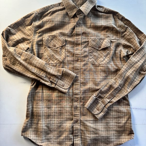 Girl Skateboards Wrench Pilot Collection Woven Flannel button Down Shirt Size L