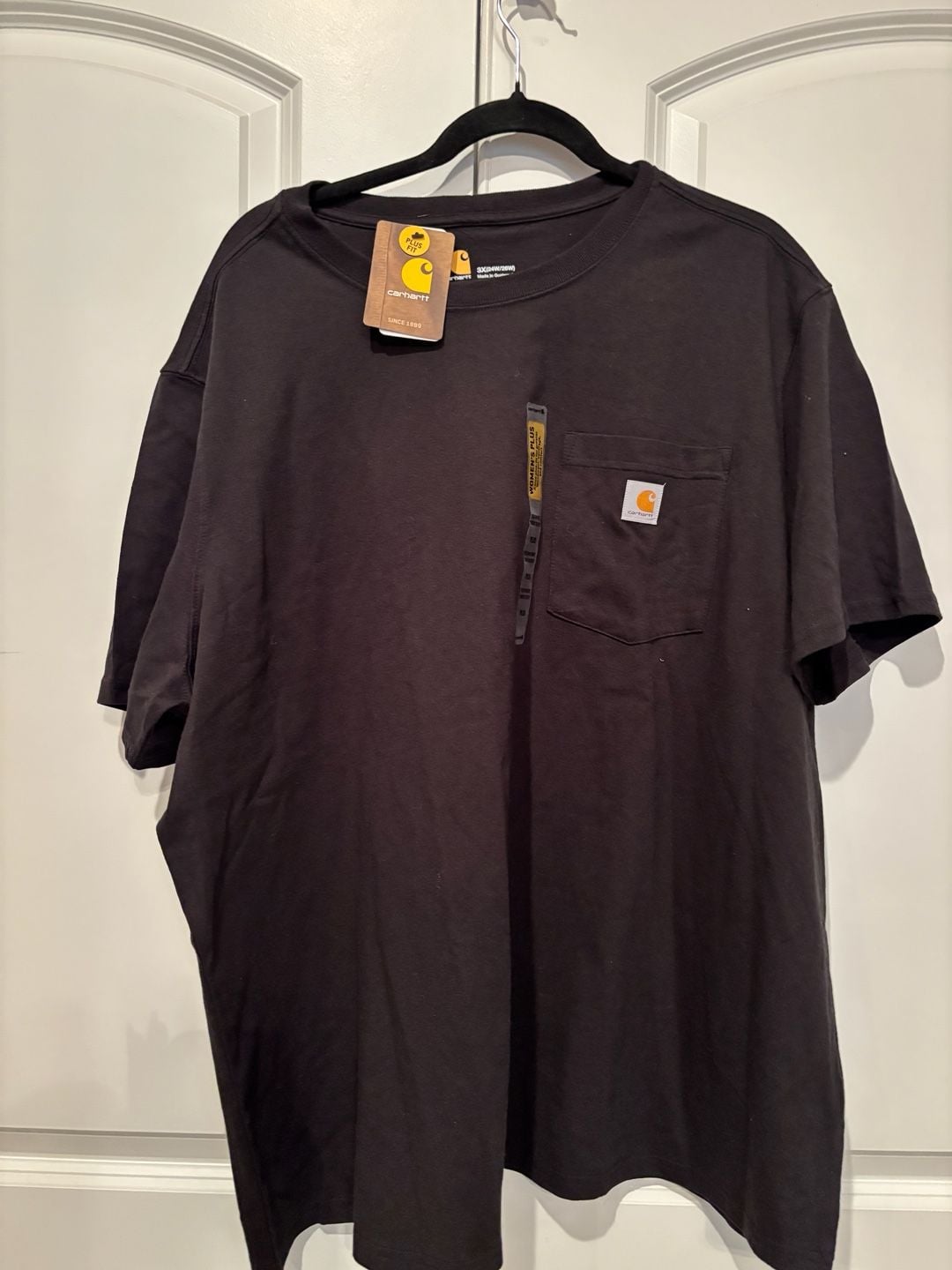 Carhartt Pocket T-Shirt Size 3X(24W/26W) Black Original Fit 2