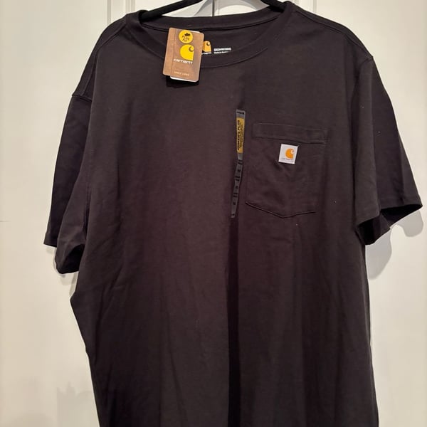 Carhartt Pocket T-Shirt Size 3X(24W/26W) Black Original Fit