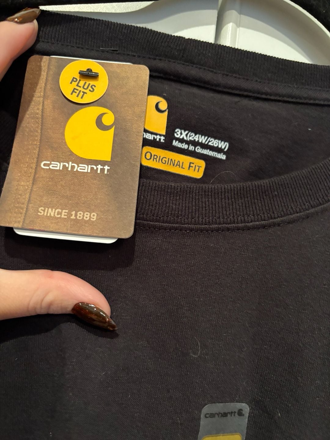 Carhartt Pocket T-Shirt Size 3X(24W/26W) Black Original Fit 3