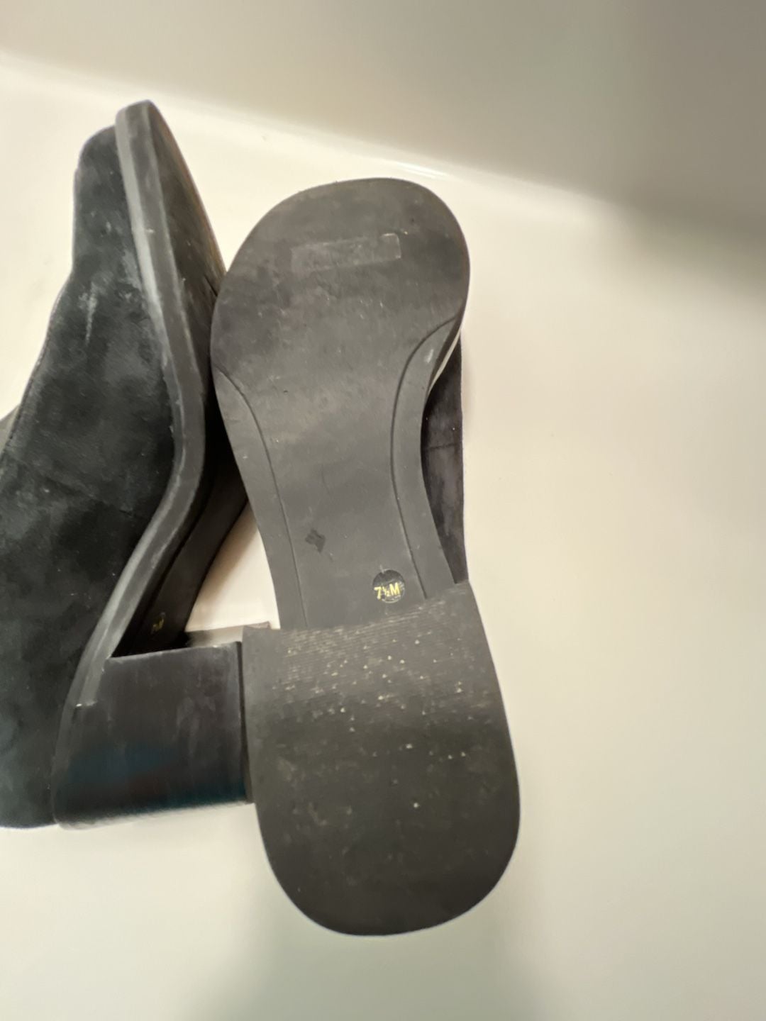 Enzo Angiolini Black Suede Loafers Slip-On Shoes 9