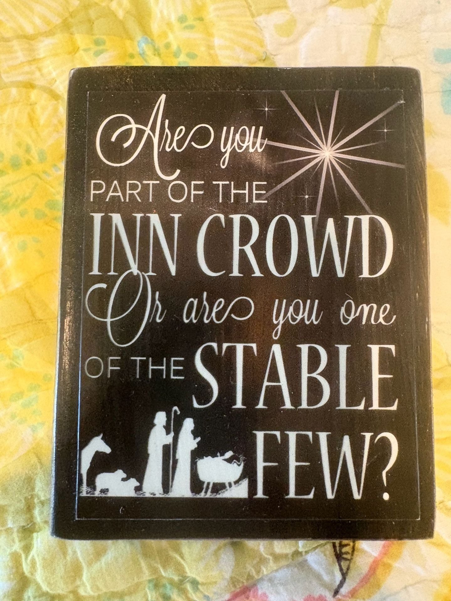 Homemade Nativity Wood Sign Are You Part Of The Inn Crowd 1