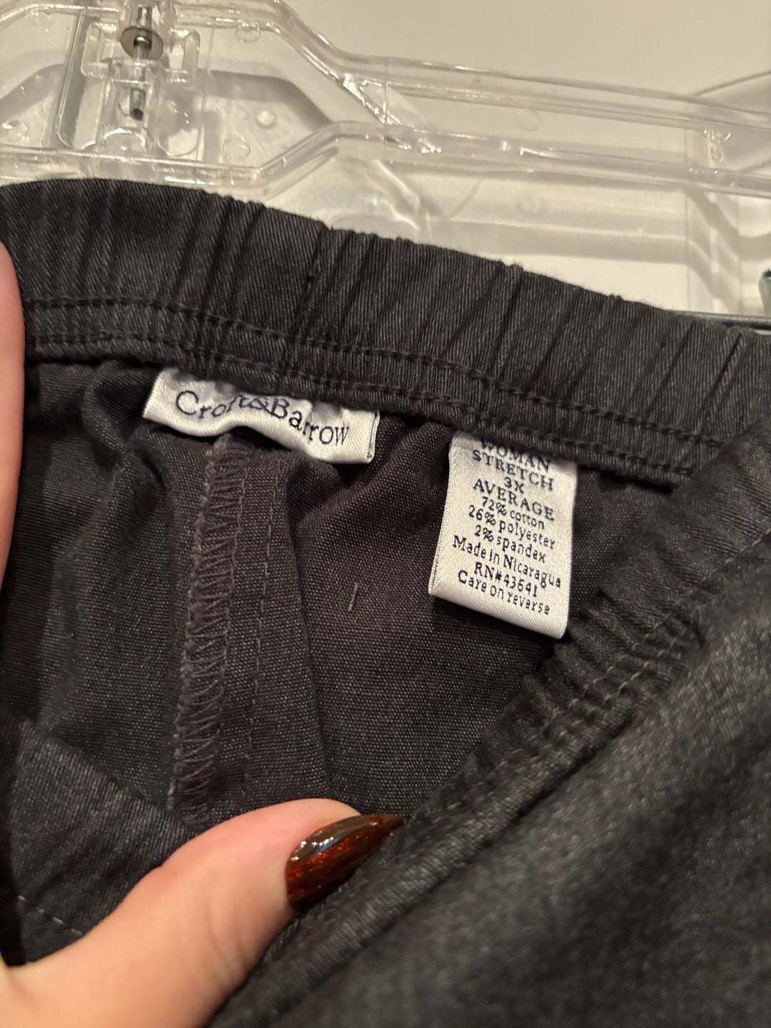 Croft & Barrow Classic Separates Pants Size 3X Average Charcoal 3