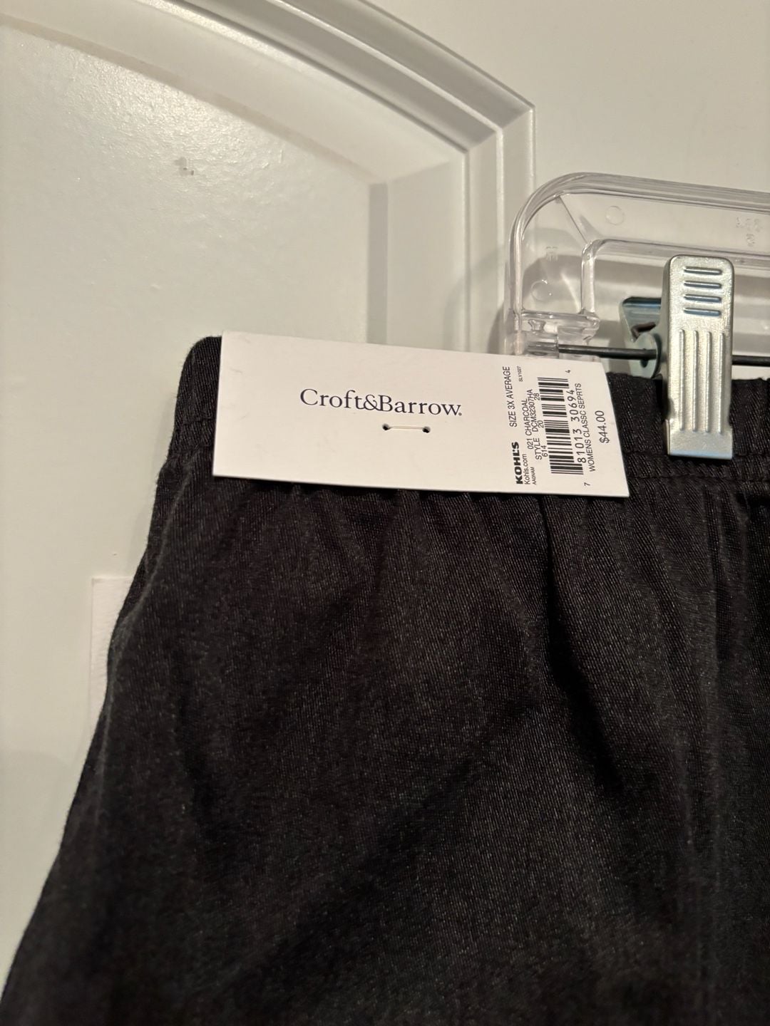 Croft & Barrow Classic Separates Pants Size 3X Average Charcoal 5