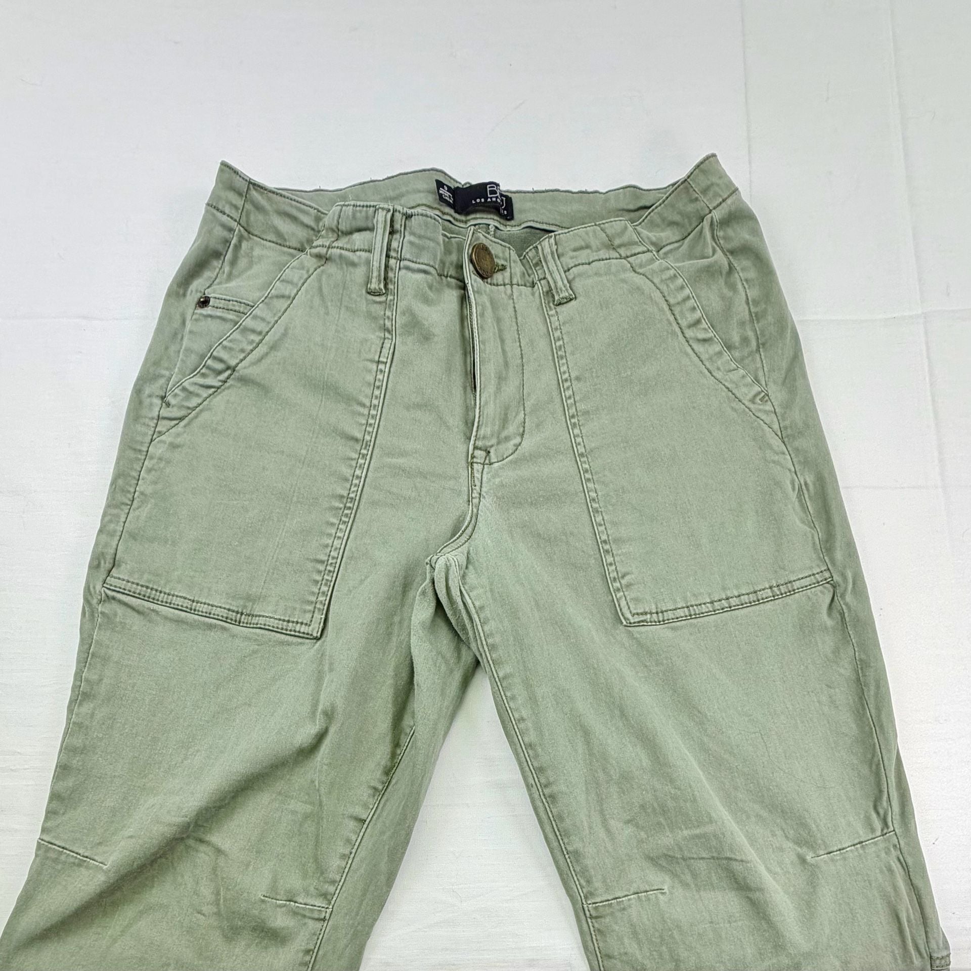 BB Dakota Los Angeles Women’s Utility Cargo Pants Green Jogger Size 9 10