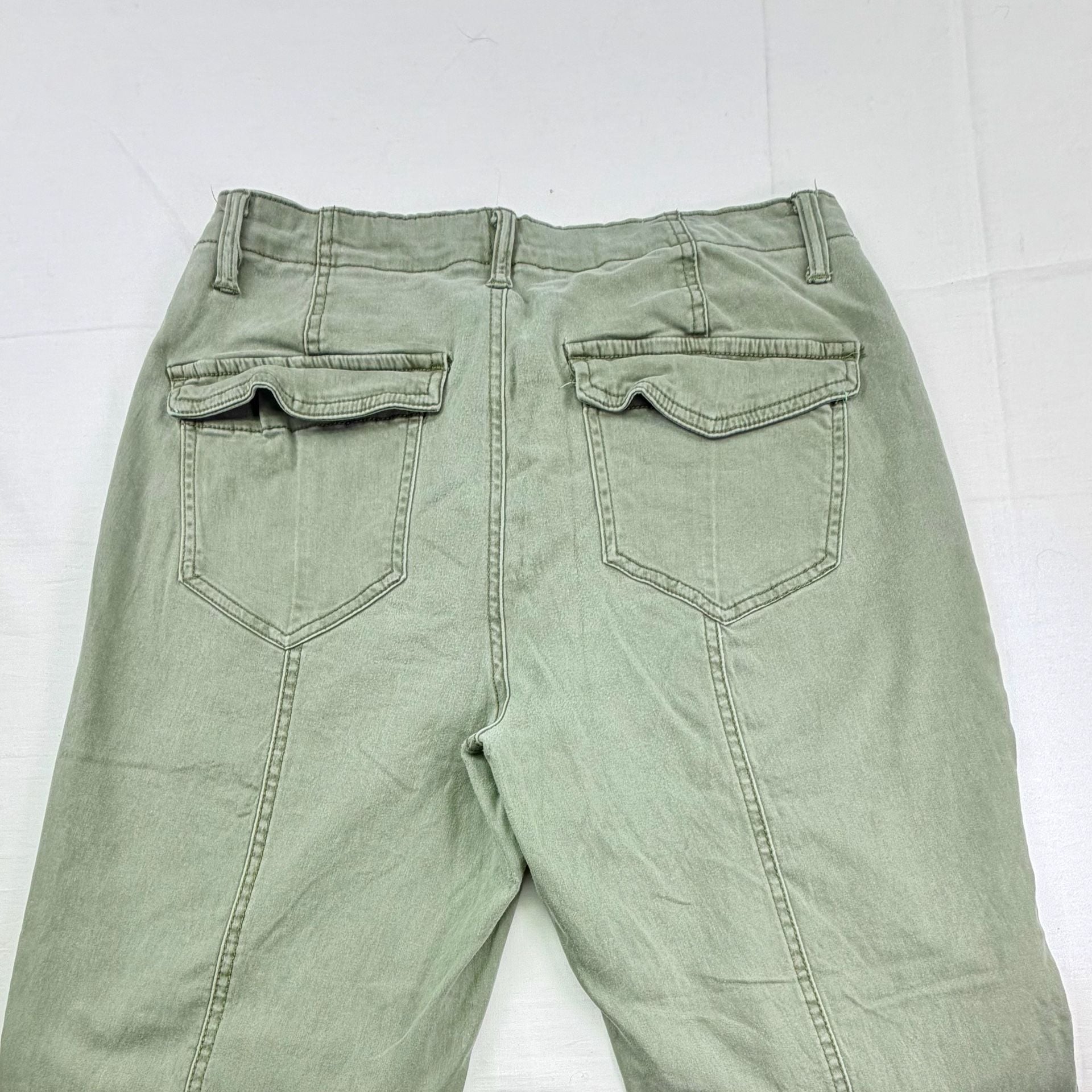 BB Dakota Los Angeles Women’s Utility Cargo Pants Green Jogger Size 9 11