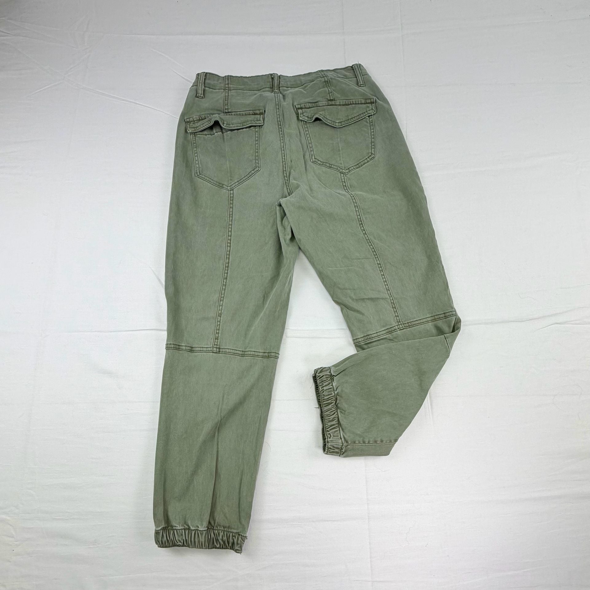 BB Dakota Los Angeles Women’s Utility Cargo Pants Green Jogger Size 9 12