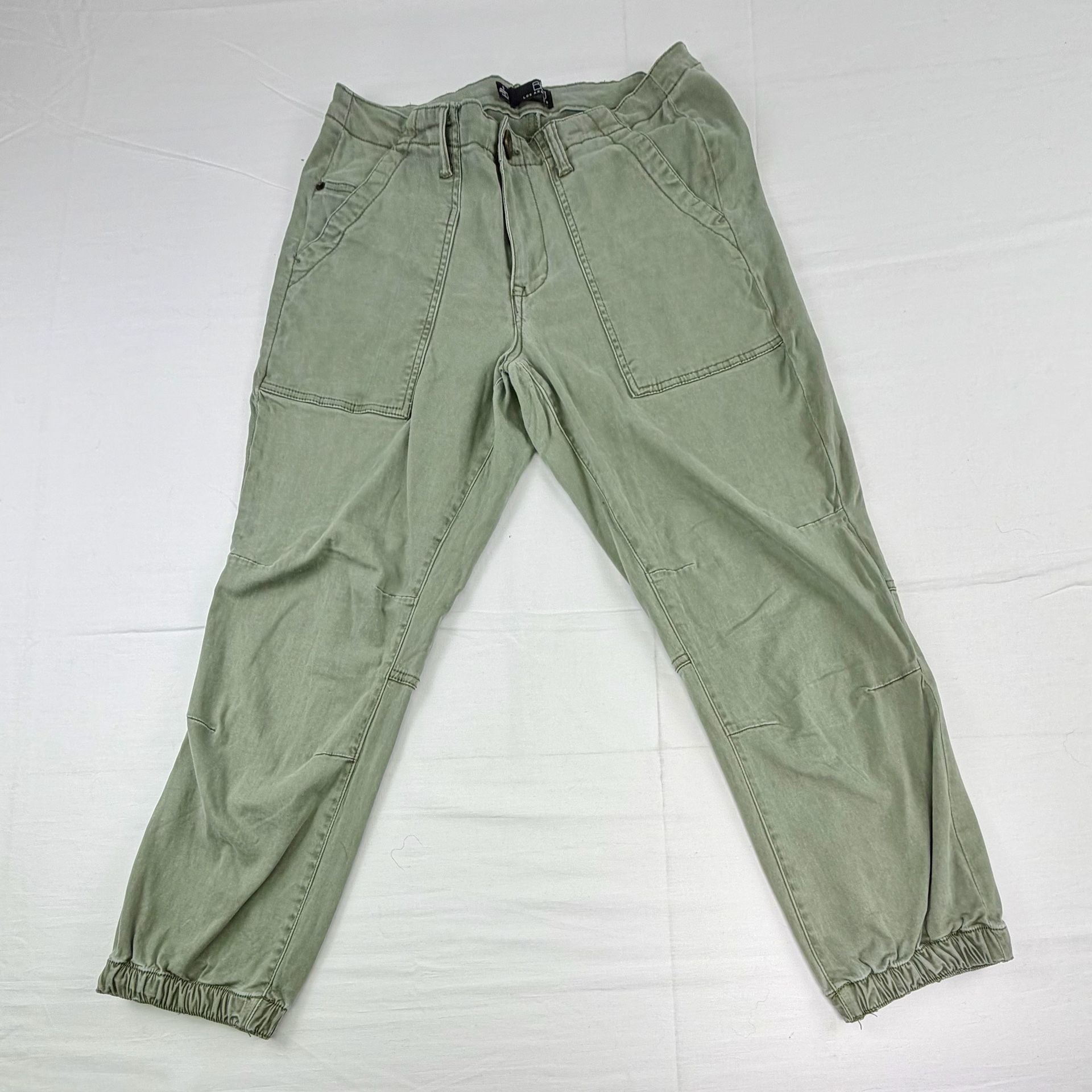 BB Dakota Los Angeles Women’s Utility Cargo Pants Green Jogger Size 9 14
