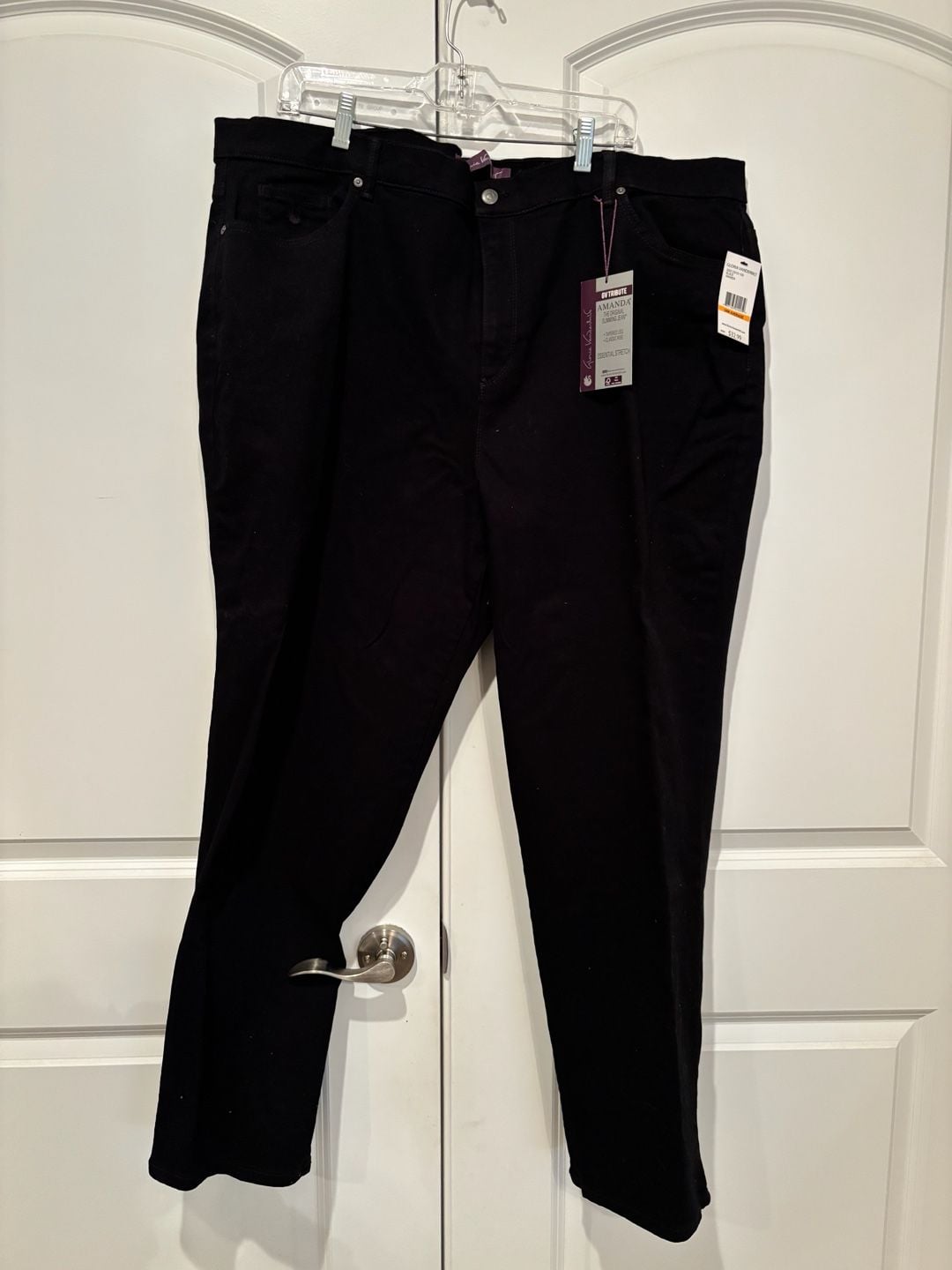Gloria Vanderbilt Amanda Jeans Size 24W Black Slimming Classic Rise 2