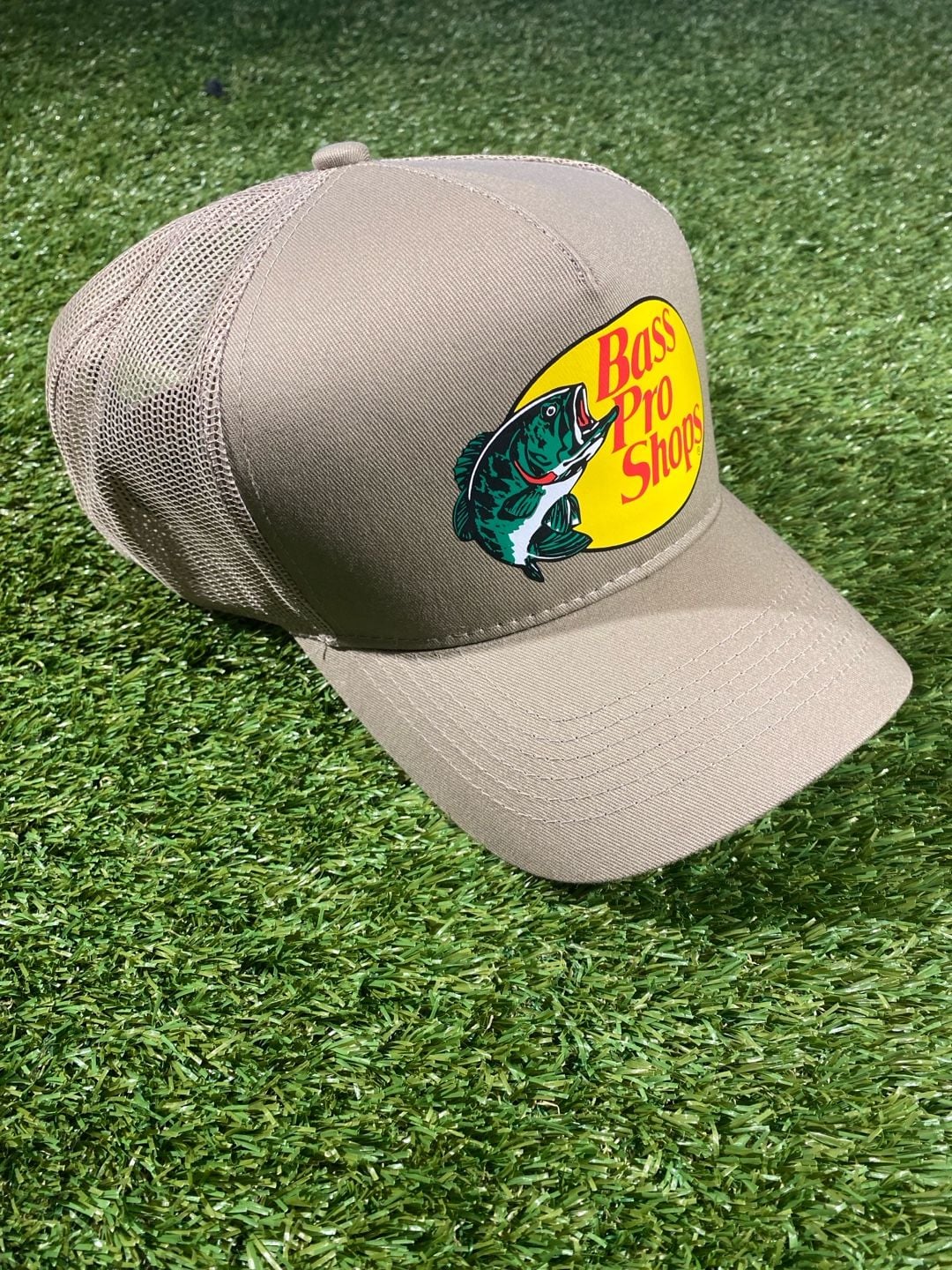 Bass Pro Shops Trucker Hat Snapback Cap Tan 2