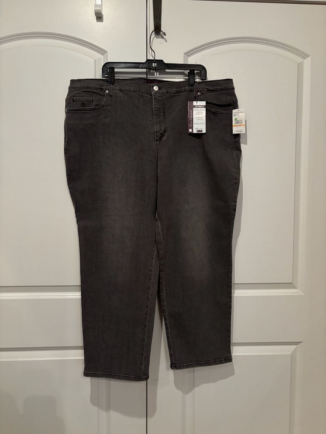 Gloria Vanderbilt Amanda Original Slimming Jean Size 22W Short Black 2