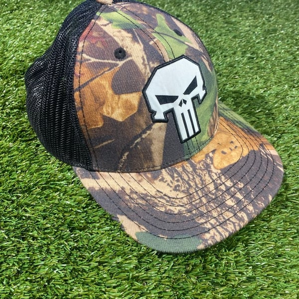 Marvel Punisher Trucker Hat One Size Fits Most Camo Mesh Snapback