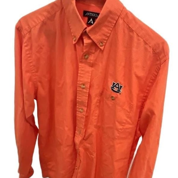 Antigua Auburn Tigers Long Sleeve Button Down Shirt Size M
