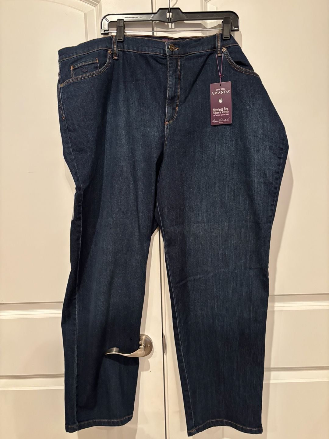 Gloria Vanderbilt Amanda Jeans Size 24W Dark Blue Flawless Flex 2