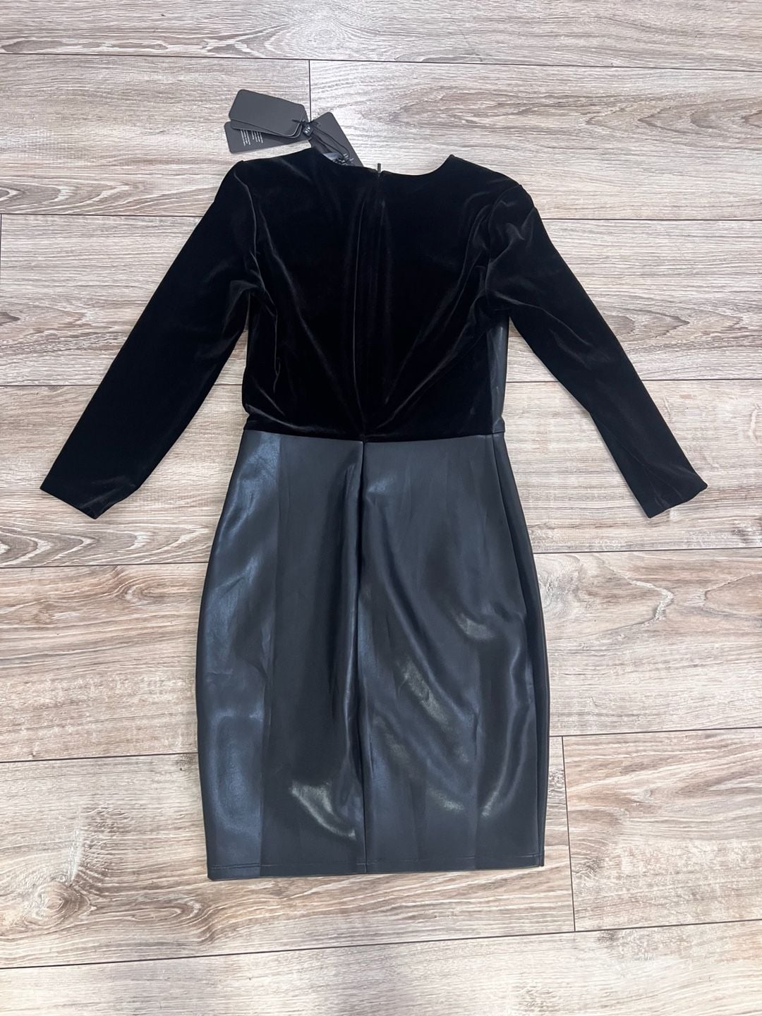 Armani Exchange Leather And Velvet Dress Black Size S  7