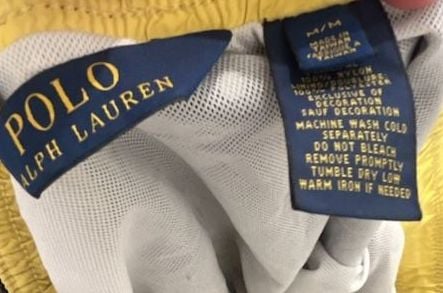 Polo Ralph Lauren Swim Trunks Size M Navy Blue Mesh Lined 4