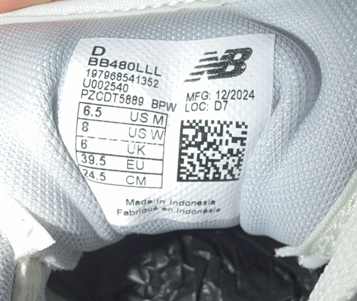 New Balance 480 Size 8W Pink White Sneakers 4