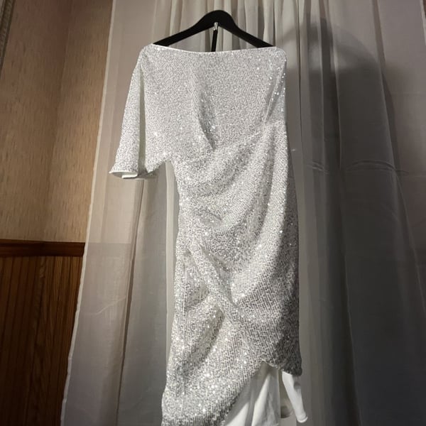 Sequin Dress Medium White
