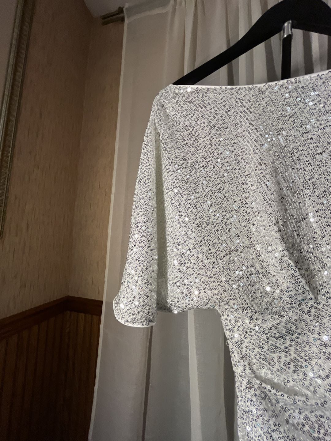 Sequin Dress Medium White 7