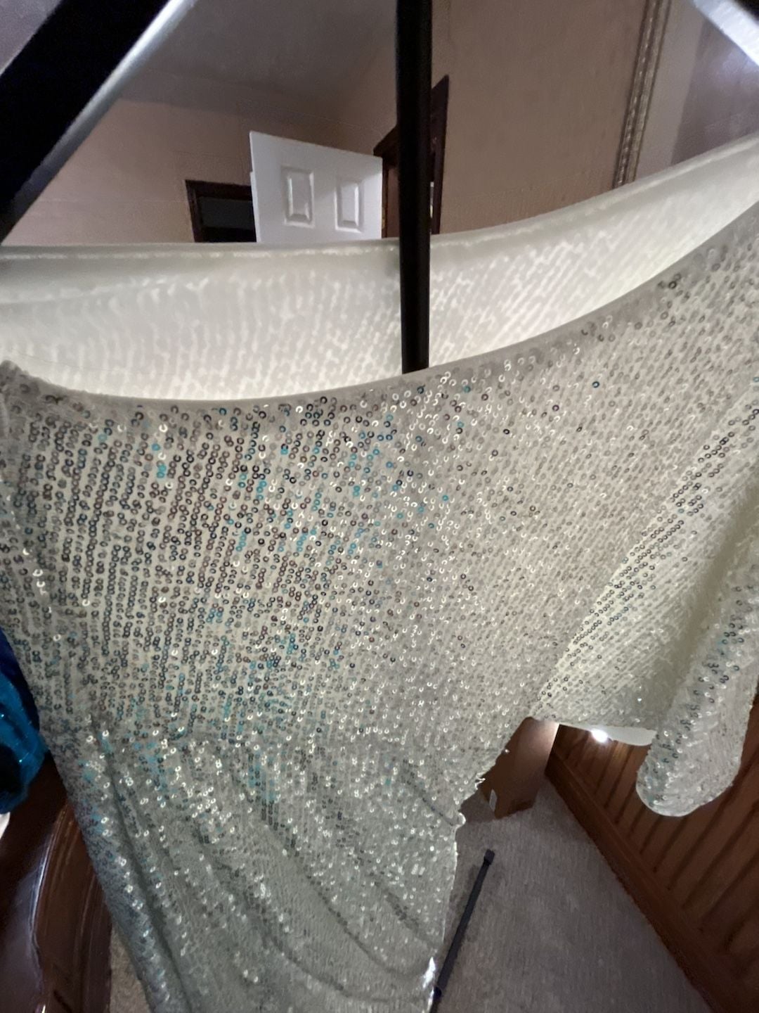 Sequin Dress Medium White 10