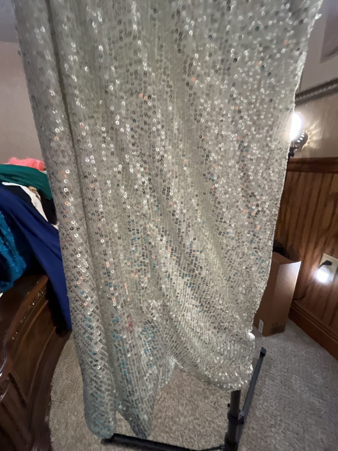 Sequin Dress Medium White 11