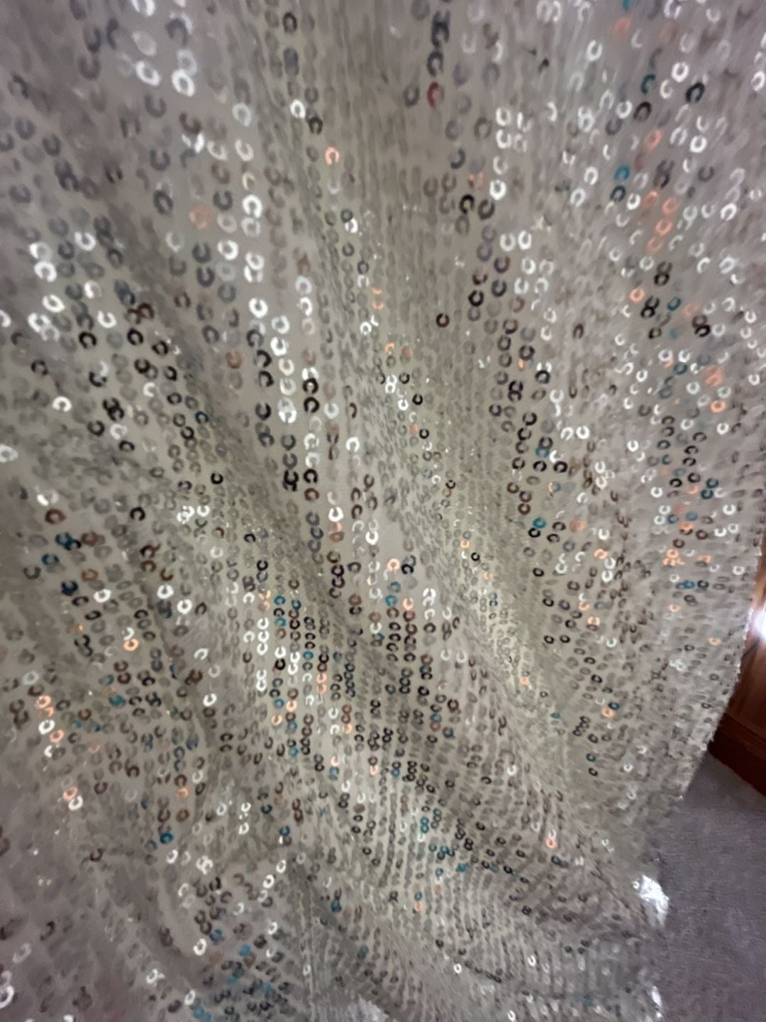 Sequin Dress Medium White 14