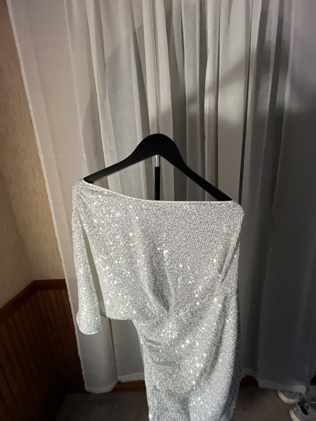 Sequin Dress Medium White 15