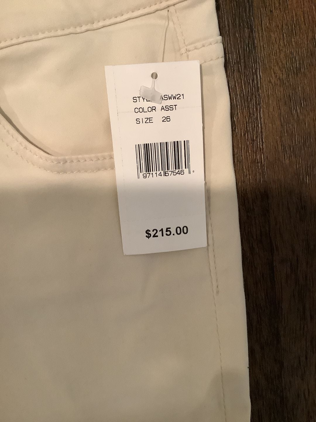 AG Jeans Prima Crop Cigarette Leg Size 26 Cream Denim 4