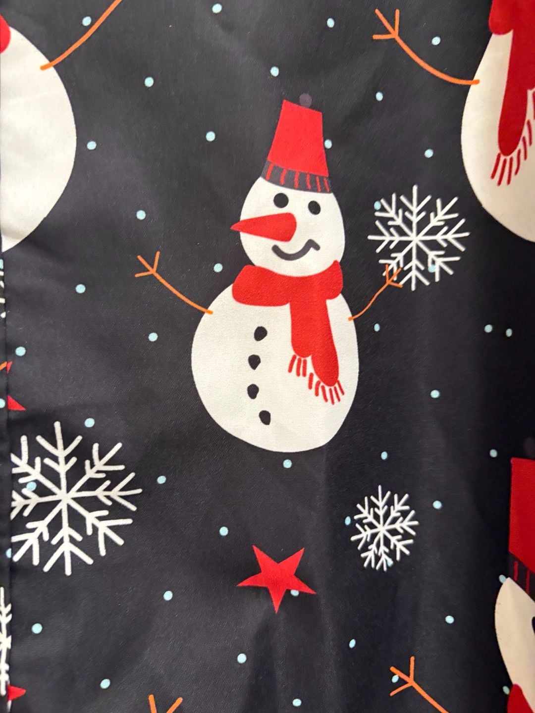 Tunevuse Christmas Snowman Button Down Shirt Size 3XL Black Long Sleeve 5