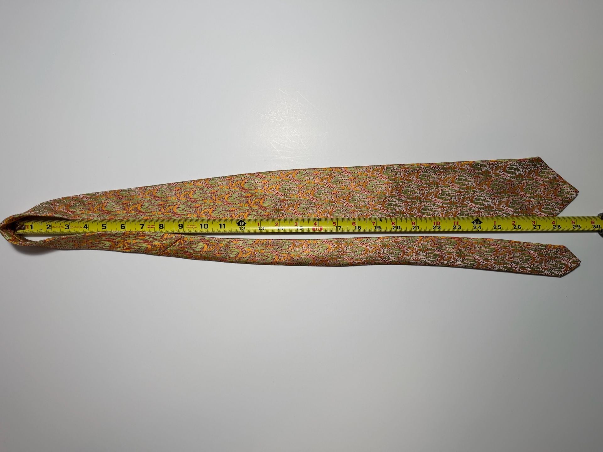 Ermenegildo Zegna Silk Necktie Yellow Green Red Made in Italy 3