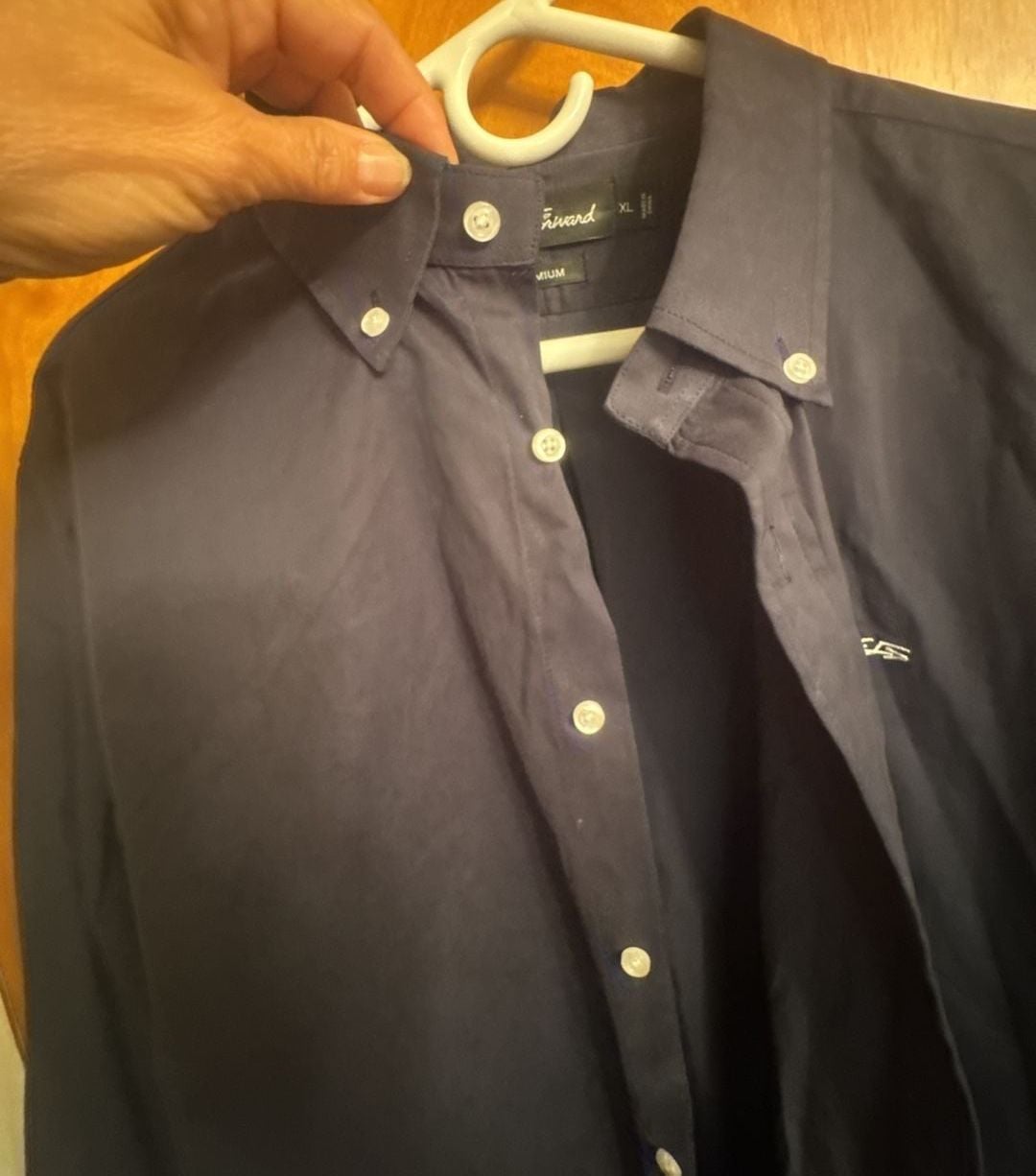 Ever Forward Long Sleeve Button Down Shirt Size XL charcoal 5