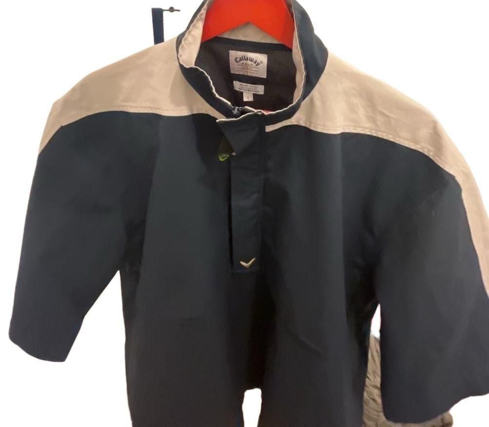 Callaway Golf Brushed Oxford Size L Short Sleeve Wind Jacket 3