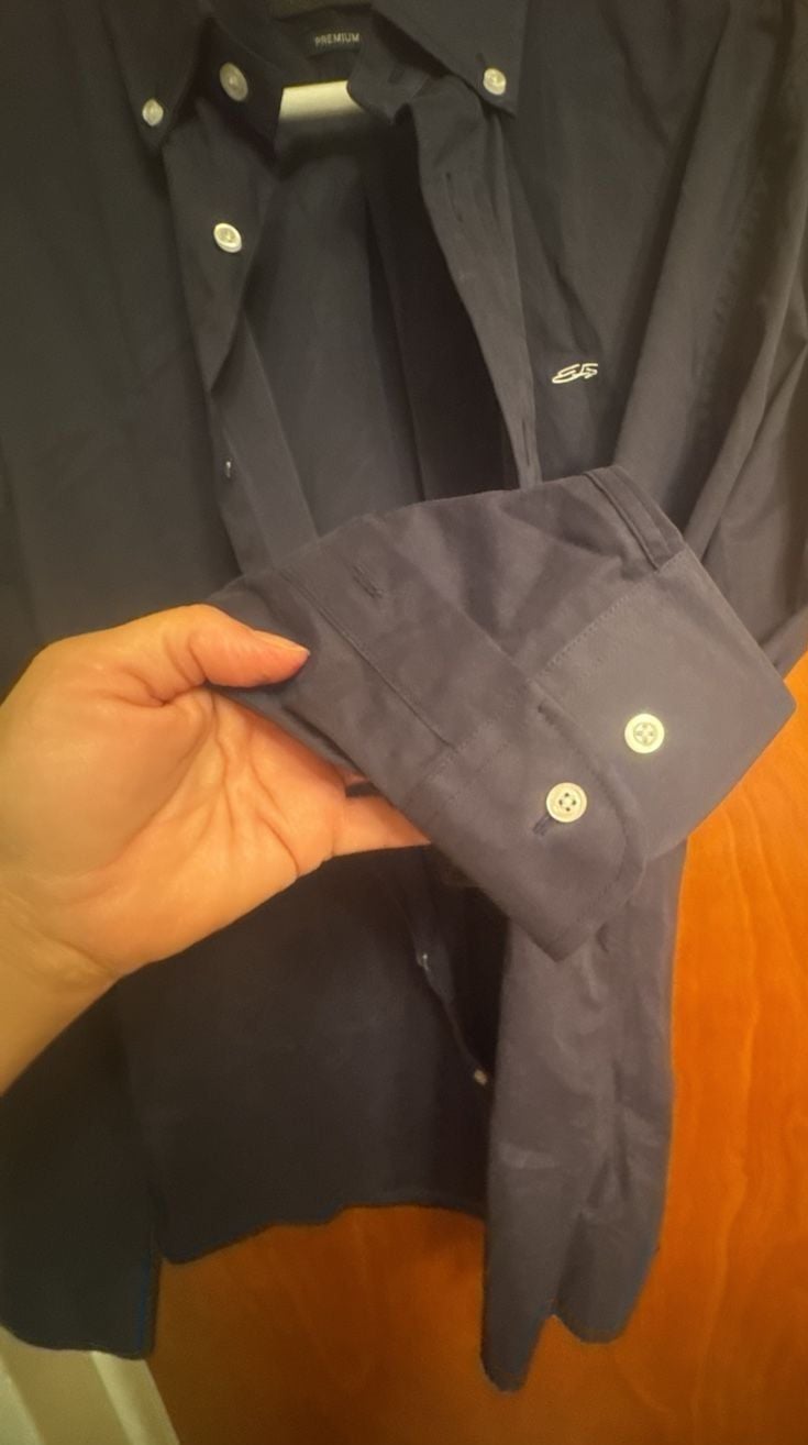 Ever Forward Long Sleeve Button Down Shirt Size XL charcoal 9