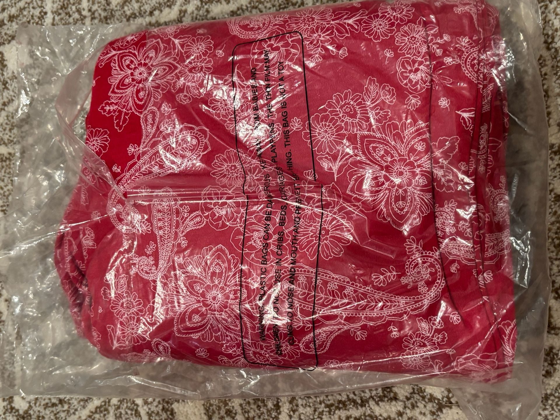 Carol Hochman Pajama Set Size 2X Red Floral Sleepwear 2