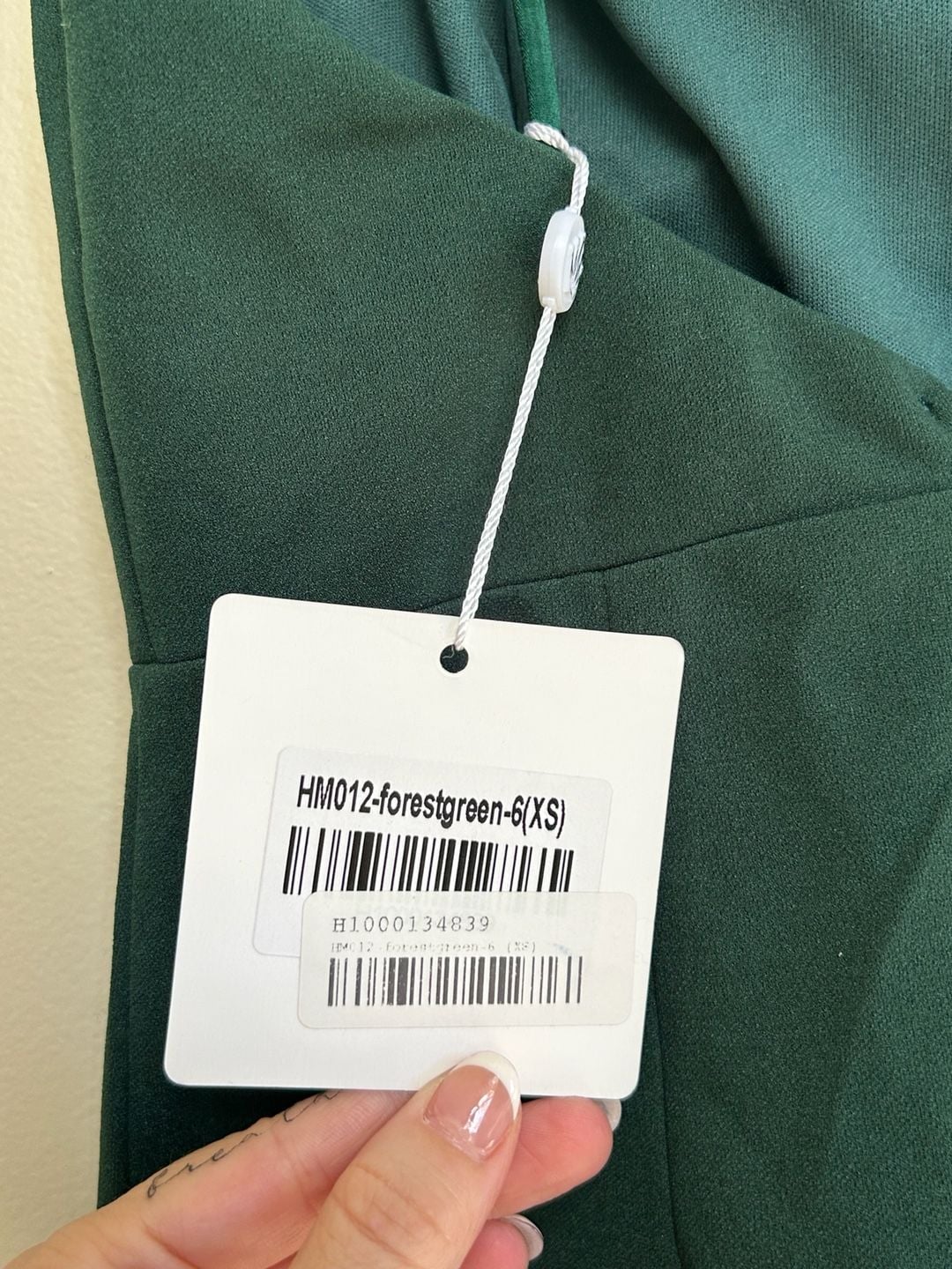 NWT Hello Molly Midi Dress Size XS Forest Green One Shoulder Asymmetric 8