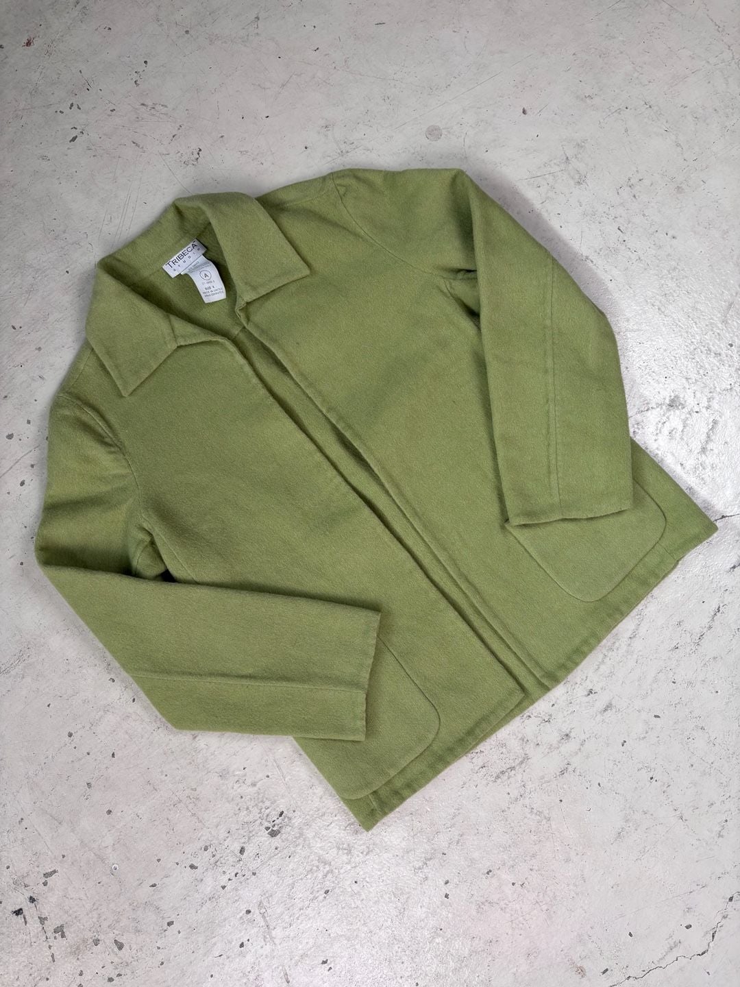 Tribeca Studio Wool Jacket Size 6 Green Blend 2