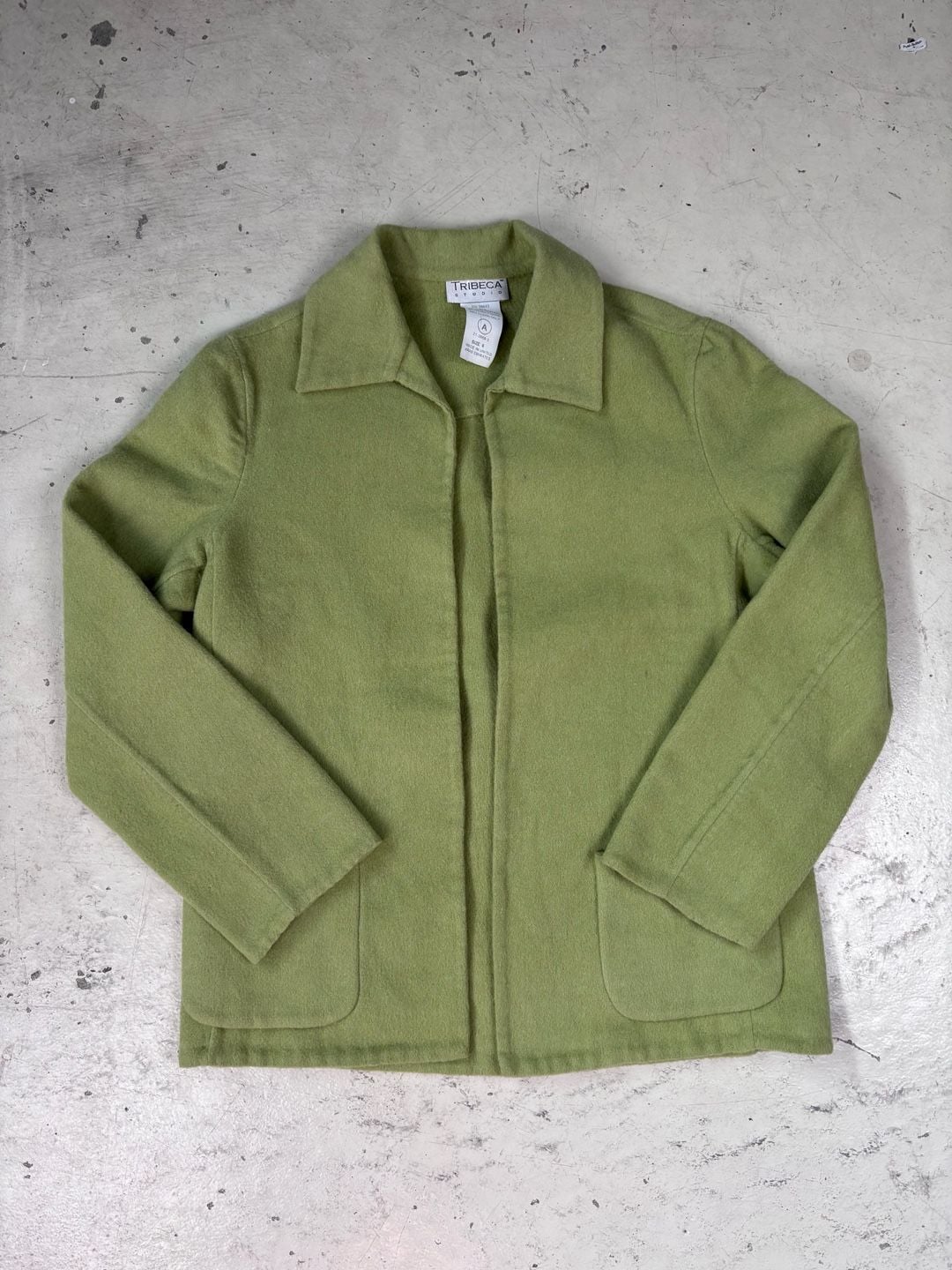 Tribeca Studio Wool Jacket Size 6 Green Blend 3