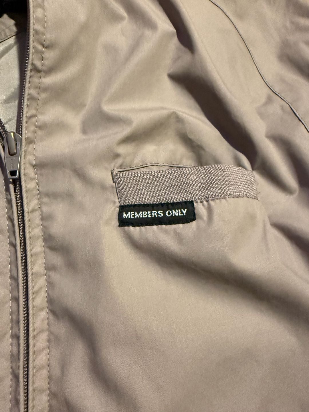Vintage Members Only Classic Iconic Racer Jacket Size 44 Taupe  7