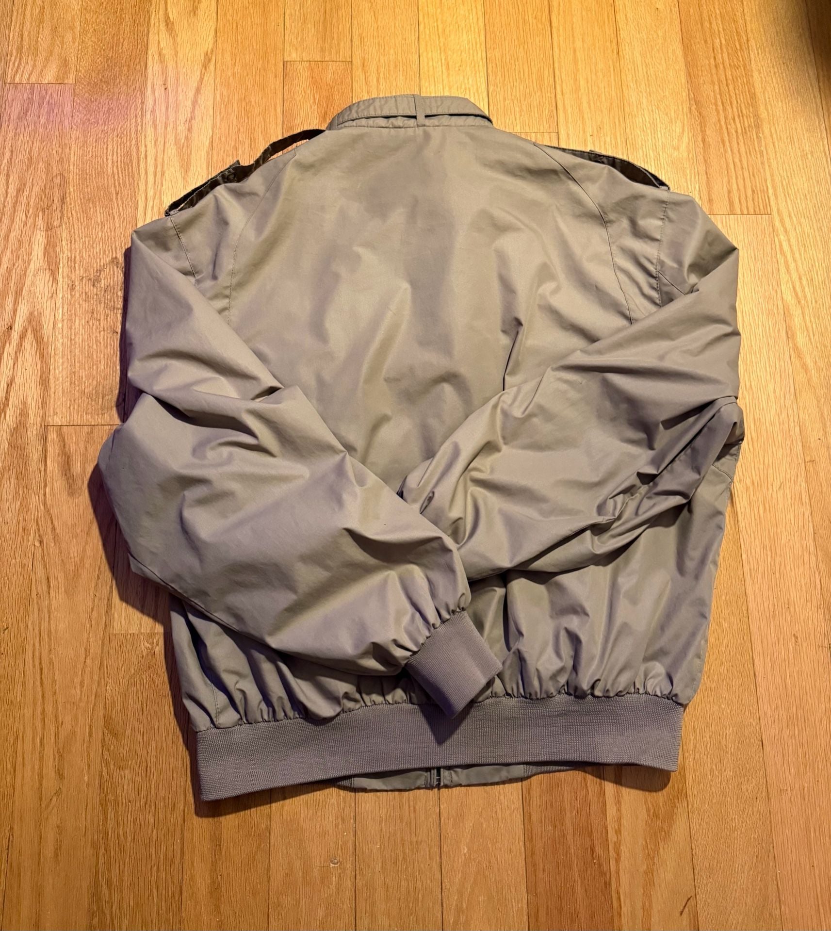 Vintage Members Only Classic Iconic Racer Jacket Size 44 Taupe  11