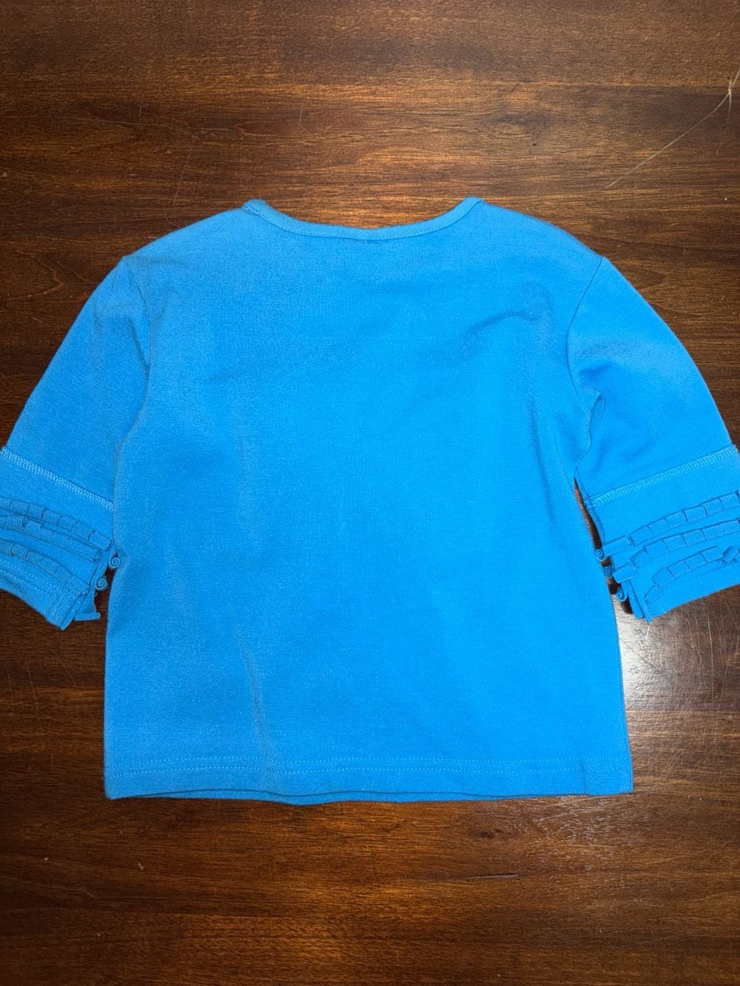 Starting Out Butterfly Shirt Size 12M Blue Long Sleeve Ruffle 7