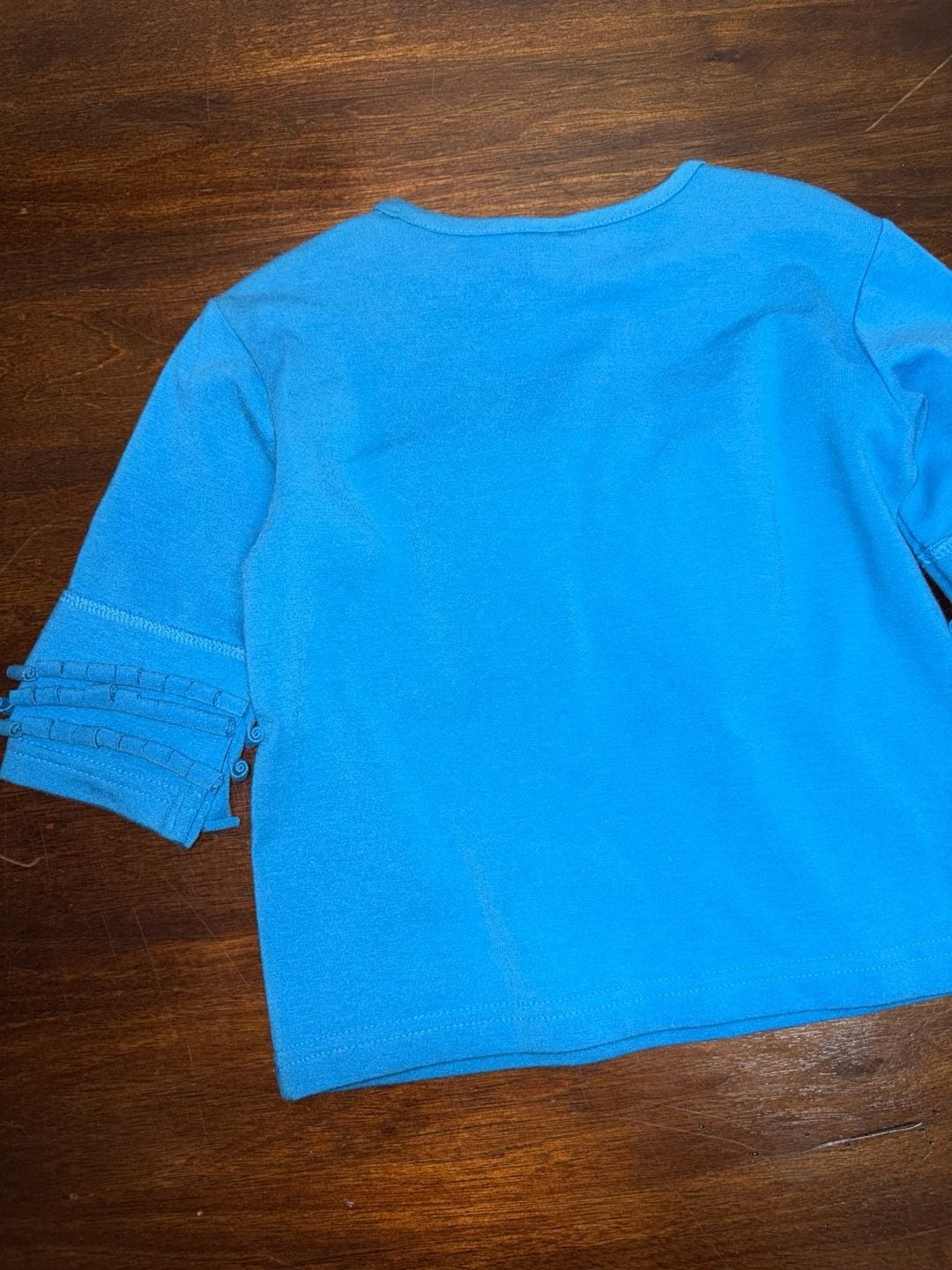 Starting Out Butterfly Shirt Size 12M Blue Long Sleeve Ruffle 9